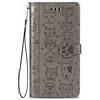 Fertuo Cover per TCL 30 SE/TCL 305/306, Custodia Portafoglio a Libro in Pelle Flip Cover con Porta Carte, Chiusura Magnetica [Disegni di Gatto Cane] Case Antiurto per TCL 30SE, Grigio