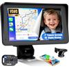 CAMECHO Display CarPlay Wireless 7 Pollici, CarPlay Wireless & Android Auto, Touchscreen IPS HD, Telecamera Baby Interna Inclusa, Bluetooth, FM & AUX, 7-32 V, per Auto, Camion & Furgone