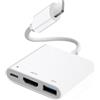 APKLVSR [Certificato Apple MFi] Light-ning Digital AV Adapter Hub per iPhone iPad, 3 in 1 Light-ning Hub con uscita HDMI, USB OTG e porta di ricarica, supporta video, app, foto, giochi, schermo mirroring
