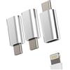 zoyuzan Adattatore da Lightning a USB C Jack (3Pack) per Apple Femmina Cavo per Iphone 15 Pro Max Plus per iPad Macbook Air Type C Spinotto Accessori Compatibile con Samsung Type-c Maschio Presa Convertitore