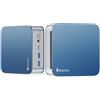Glorlin Mini PC Ryzen 7 6800H (fino a 4,7 GHz), 16 GB LPDDR5 512 GB NVMe SSD, Radeon 680M, triplo display 4K HDMI/DP/Type-C, Dual LAN, WiFi 6 BT5.3, mini computer desktop per ufficio, casa e gioco