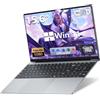 BENIRROS PC Portatile 15,6 Pollici con Core i5 7Y54 Processore, Win 11 Notebook 16GB RAM 512GB SSD Office 365, Laptop 1920*1080 FHD Schermo Tastiera Numerico Retroilluminata Mini-HDMI USB3.0 Computer Portatile