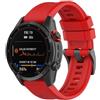 GIOPUEY Cinturini Compatibile con Garmin Descent Mk3i 51mm, Morbido Silicone Cinturino [Resistente all'Usura] [Traspirante] - Red