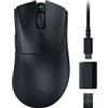 Razer DeathAdder V3 HyperSpeed - Mouse da gioco e-sport ergonomico senza fili ultra leggero con 26K DPI (55g, rivestimento soft-touch, 100 ore di durata della batteria, HyperSpeed) Nero