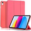 4UBonLife Custodia Per iPad 11ª Generazione A16 11 Pollici 2025, iPad 10ª Generazione10,9 Pollici 2022, Cover Protettiva Sottile e Leggera con Retro Rigido Traslucido Guscio Cover, Anguria Rossa