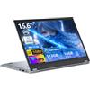 AUKABREX 15,6 Pollici PC Portatile 2-in-1 Touchscreen, Notebook Win 11 con Ryzen 3 3200U Processore, Laptop 16GB RAM 512GB SSD, Computer Portatile 360° Rotation Touchscreen 1080P FHD USB3.0 Mini-HDMI RJ45