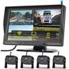 Hikity 12-36V DVR Monitor IPS 10,1'' con 4 Telecamera Retromarcia Wireless | Telecamera Posteriore per Camion Rimorchio Furgone Impermeabile IP68 Visione Notturna Linee Di Parcheggio Personalizzate BSW