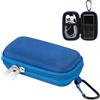 AGPTEK Custodia per Lettore MP3 da 1,8 Pollici(10*5cm) e Auricolare,BC Protezione Copertura Durevole a Conchiglia Portatile con Gancio in Metallo,Supporto per Apple Airport,iPod Nano,iPod Shuffle,Blu