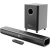 Majority Naga 60 Plus Soundbar per TV con Bluetooth 5.0 e HDMI ARC | 300W Audio Potente con Subwoofer Wireless | Ottico e USB | Montaggio a Parete & Telecomando Inclusi