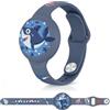 Meliya Bracciale in Morbido Silicone per Bambini per Apple Airtag, Protettiva GPS Anti-Perso, Localizzatore di Monitoraggio Impermeabile, Cinturino per Adolescenti Anziani Bambi (Blu grigio)