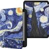 Akacy Custodia con motivo dipinto per il nuovo Kindle Paperwhite 10a generazione da 6 pollici 2018, custodia protettiva intelligente leggera con funzione sleep/wake automatica (3)