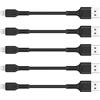 ULIFTUS Cavo di ricarica per iPhone corto da 0,1 m, 5 pezzi, cavo USB A a Lightning da 10 cm, cavo originale di ricarica rapida per iPhone compatibile con Apple iPhone 13 12 11 Pro Max Xs Xr X 8 7 6 Plus SE