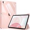 FINTIE Cover per iPad Air 11 M4/M3/M2 (2026-2024)/iPad Air 5a&4a Gen 10,9 | con Portapenne - Sottile Leggero Trasparente Custodia Posteriore con Bordo in TPU, Oro Rosa