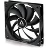 ARCTIC F12-120 mm Ventola PC, Basso Livello Rumore, Custodia Standard, CPU per PC, Cuscinetto Fluido Dinamico, Ventilazione 1350 RPM, 0,3 Sone - Nero