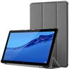 Simpeak Cover Compatibile per Huawei MediaPad T5 10 Custodia, Custodia Cover in Pelle PU Compatibile con Huawei MediaPad T5 10.1 2018 Ultra-Sottile Folio Supporto Smart Cover, Grigio
