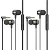 EceoThsy 2 Auricolari In-Ear con Filo e Microfono, Cuffie Isolamento Acustico, Jack 3,5 mm, Comfort Estremo e Qualità Sonora Superiore per Musica, Film e Gioco，Prendi in prestito cavi robusti e di alta qualità