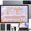 ANTIOXID Tablet 13 Pollici Android 16 con Doppia SIM 4G/5G WiFi, 36GB+512GB, Processore Octa-Core 2GHz, Batteria 11580mAh Ricarica Rapida 20W, Schermo 2000x1200, GPS Gemini AI, Tastiera Inclusa