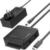 WAVLINK Adattatore USB C SATA per HDD SSD 2.5'' e 3.5'' | Con alimentatore 12V/3A,Clonazione Offline,Convertitore 5 Gbps,2 unità da 18 TB con UASP