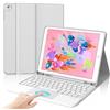 IVEOPPE Tastiera per iPad 6 Generazione 9.7 Pollici 2018/5 Gen/Air 2/Air 1/Pro 9.7 | Cover Keyboard Touchpad Magnetico Staccabile, Italiano QWERTY, Custodia Tastiera Bluetooth con Portapenna, Grigio chiaro