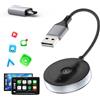 LIUQIJIA Adattatore Carplay Wireless per iPhone 17 16 15, Android Auto, Plug and Play per CarPlay/Android Auto di Fabbrica, USB A e Type C 2 in 1, Compatibile con Auto dal 2016 e iOS 10+ & Android 11+