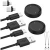 Ermorgen 2+2 Pezzi caricabatterie USB-C compatibile con Amazfit Active 2/Bip 6 | Sostituzione per stazione di ricarica, 2 cavi da 1 m + 2 adattatori USB-C a USB-A per Amazfit Active 2/Amazfit Bip 6