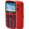 Olympia - Telefono per anziani Sun Comfort, rosso | cellulare per anziani senza contratto | telefono pensionato con pulsante SOS e torcia | Grande cellulare facile da usare | telefono per anziani