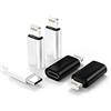 zoyuzan Adattatore da USB C femmina a Lightning maschio da 4 pezzi per iPhone 12 11 mini XR/XS/SE/7/8/X/Plus/Pro Max per iPad Air Mini cavo convertitore di ricarica e trasmissione dati Adapter