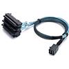 CableDeconn sff-8643 interno mini SAS HD to (4) connettori con sff-8482 SAS pin di alimentazione cavo 12 GB/s 1 m