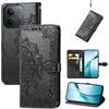 Fertuo Cover a Libro con Porta Carte per Xiaomi Redmi 17C 5G, Nero | Antiurto, Custodia con Chiusura Magnetica, Stand e Cordino, Mandala, Portafoglio in Pelle PU, Silicone, Case Fantasia, Donne