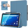 TiMOVO Custodia Universale per Tablet Android 10,1 con Anello per Penna | Blu Denim, Tutti i Tablet Touchscreen da 9,6-11 Pollici, Cover Leggera e Pieghevole in Piedi, Cinghia a Mano