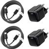 HYDOOD Caricatore USB C da 65W alimentatore USB C con cavo di ricarica | USB C ricarica ultra veloce con cavo USB C 2M GaNII PPS caricatore rapido per i Phone 17/16/15, Galaxy,tablet,nero