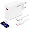 afhgdjr Caricatore USB C da 90 W, con cavo da 2 m, 6 A, per Xiaomi 15 Ultra 15 Pro 14T 14 Ultra, alimentatore di rete Turbo Hyper Charge per Redmi Note 14Pro+ Turbo 4Pro 3 Poco X7 Pro F6 F7