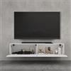 doporro Mobile Porta TV Sospeso 140 cm con 2 Ante per Soggiorno | Finitura Bianco Opaco, Installazione Sospesa a Parete, Struttura a 2 Ante, Madia Consolle per Salotto, Arredo Salvaspazio