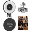 TELESIN C03 Magnetica Luce per Selfie, Luce per iPhone/Android, Nero | CRI97, Regolazione 360°, Luce Video/Foto con Specchi, Fotografia, TikTok, Zoom e Video