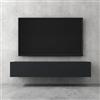 doporro Mobile Porta TV Sospeso 100 cm con 1 Anta per Soggiorno | Finitura Antracite Opaco, Installazione Sospesa a Parete, Struttura a 1 Anta, Madia Consolle per Salotto, Arredo Salvaspazio