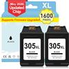 Penguin 305XL Cartucce per HP 305 XL Deskjet 4222e 4210e 2821 Nero 2 Pack | Compatibile con HP Deskjet 4230e 4200e 2800 2820e 2800e 4220e 2810e 2820 2822e 2823e 2700e 2710e 4100 4100e 4110 Cartuccia