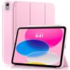 MoKo Cover per iPad (A16) 11a/10a Gen. (2025/2022), Fiore Rosa | Cover Protettiva Sottile a Tre Pieghe Supporto, Caso Smart Folio con Retro TPU Morbido Touch ID Sveglia/Sonno