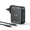 Selore&S-Global SELORE - Caricatore USB C GaN da 140 W, 4 porte, con cavo da USB C a USB C da 2 m, 140 W, alimentatore di rete PD 3.1 per MacBook Pro/Air, iPhone 17/16/15, Samsung S25/S24, iPad, caricatore per laptop