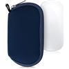 kwmobile Custodia Mouse Wireless Compatibile con Apple Magic Mouse 1/2 - Custodia Neoprene Mouse - Astuccio Porta Mouse PC Gaming blu scuro