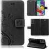 betterfon Custodia a portafoglio per Samsung Galaxy A51, con chiusura magnetica, scomparti per carte di credito, per Samsung Galaxy A51 SM-A515, colore nero
