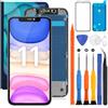 SRJTEK Schermo di ricambio per iPhone 11 per iPhone 11 Display LCD Touch A2111 Sensore di ricambio dello schermo A2223 Digitalizzatore per iPhone A2221 Kit di montaggio dello schermo (Incell, nero)