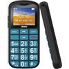 Bravonetix Telefono Cellulare per Anziani, Tasti Grandi, GSM Dual SIM, Blu