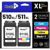 Koala 510 511 XL Compatibile con le cartucce Canon 510 511 PG-510XL CL-511XL Ricambio per Canon MP280 Canon Pixma iP2702 MP230 MP240 MP250 MX320 MX410 (confezione da 2)