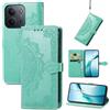 Fertuo Cover a Libro con Porta Carte per Xiaomi Redmi 17C 5G, Verde | Antiurto, Custodia con Chiusura Magnetica, Stand e Cordino, Mandala, Portafoglio in Pelle PU, Silicone, Case Fantasia, Donne