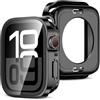 Amizee 2 in 1 Cover [2 Pezzi] Compatibile con Apple Watch Series 11/10 42mm con Vetro Temperato, PC Rigido Copertura Completa Custodia Protettiva per Apple Watch - Nero