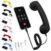 Generico Retro Phone Handset, Bluetooth Retro Phone Handset, Wired External Receiver with Microphone,for Iphone & Android Ipad Smartphone (Wired version,Black)