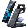 DeBangsi Caricatore Wireless Per Samsung, 3 in 1 Samsung S26 Ultra Wireless Charger, Stazione di Ricarica Per Samsung S25 Ultra/S24/Z Fold 6/Z Flip, Galaxy Watch Ultra/7/6, Galaxy Buds (No Adapter)