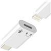 zoyuzan Adattatore per cuffie per iPhone 17 16 Pro Max USB-C maschio Lightning femmina auricolare audio microfono cavo adattatore per Apple per iPad MacBook connettore convertitore dongle jack porta