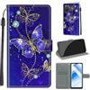 SIENIANLINE Cover per Oppo A56 / A55 5G custodia portafoglio Farfalla | Chiusura magnetica, Scomparti carte, Funzione supporto, Pelle PU flip cover per Oppo A16 4G