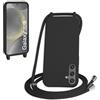 WenBaby Cover Compatible con Samsung Galaxy S25,Cellulare Girocollo Custodia con Cordino TPU Corda Silicone Case Bumper per Samsung Galaxy S25 Custodia, Nero